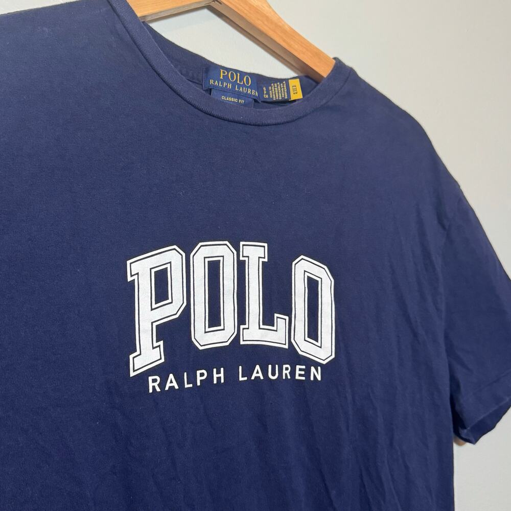 Men's Size S Polo Ralph Lauren Navy Classic Fit Logo Jersey T-Shirt Short Sleeve